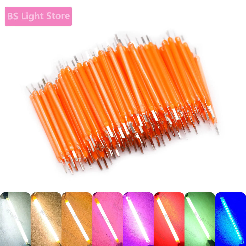 10-900pcs LED Filament 38mm 3V 2200k Warm White Pink Red Blue Green Purple Edison Light Bulb DIY Home Lighting Light Source