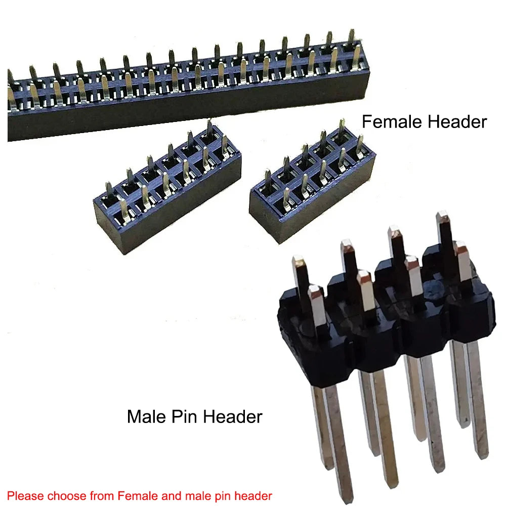 10pcs 2.54mm Ph5.0 Short Profile Double Row Straight 2x3P/5P/6P/10P/12P/20P/40P Rohs Gold Pcb Male Female Pin Header Connector