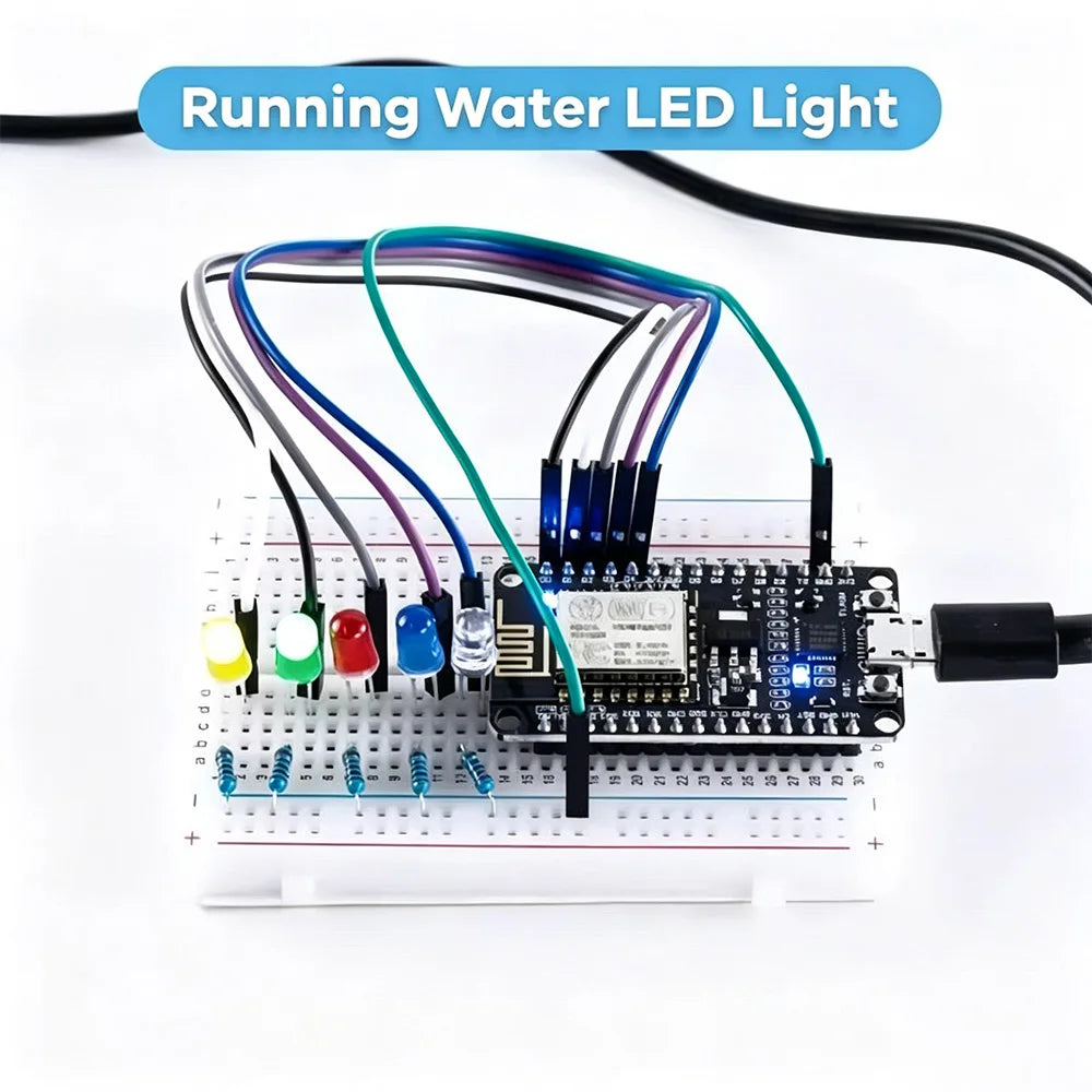 ESP8266 WiFi Development Board Starter Kit for Arduino UNO Breadboard Compatible with UNO IoT WiFi Sensors for Electronic learns