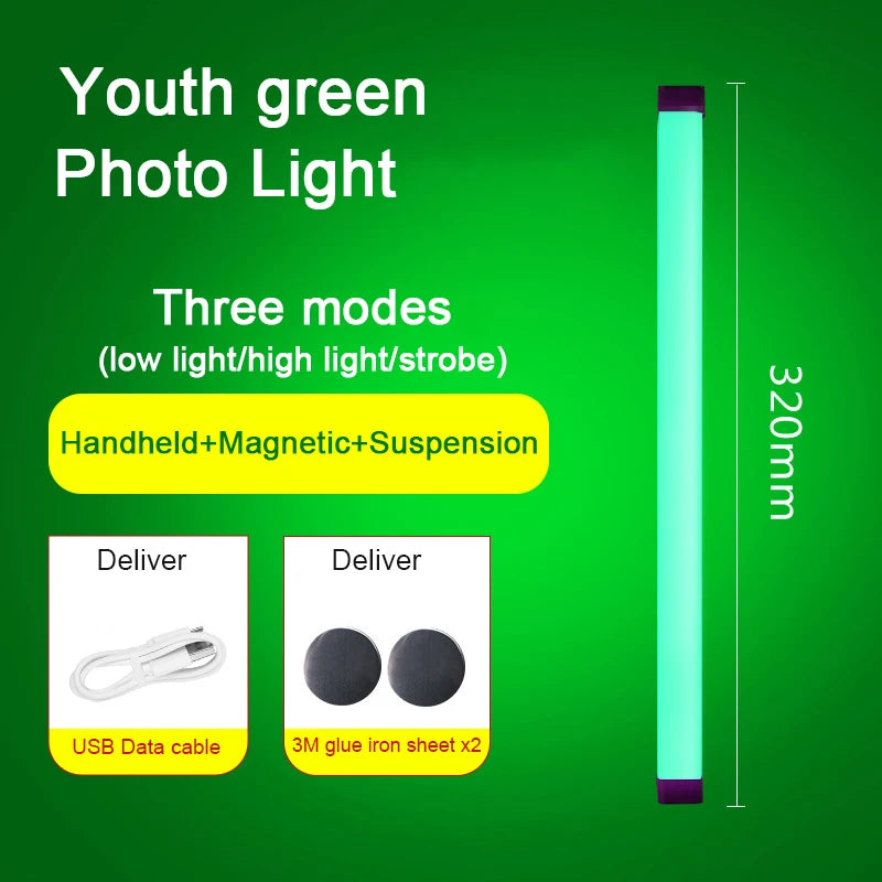Colorful LED Night Lamps RGB Atmosphere Fill Light Rechargeable Bedroom Photography Lighting Room Decor Luz De Preenchimento New