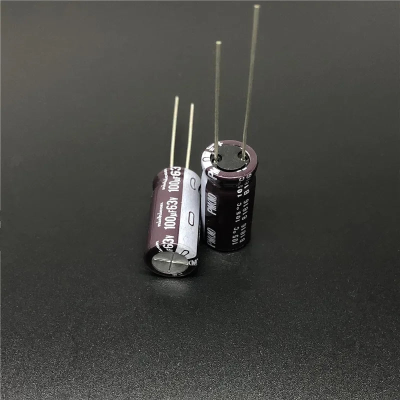 10Pcs/100Pcs 100uF/63V NICHICON PM Series 10x20mm 63V100uF Super Low Impedance Aluminum Electrolytic Capacitor
