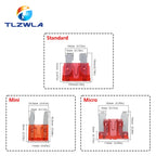 Waterproof 32V Mini Small Medium Auto Fuse Holder 18/1614/12/10AWG And Car Blade Fuse 3A 5A 7.5A 10A 15A 20A Standard/Mini/Micro