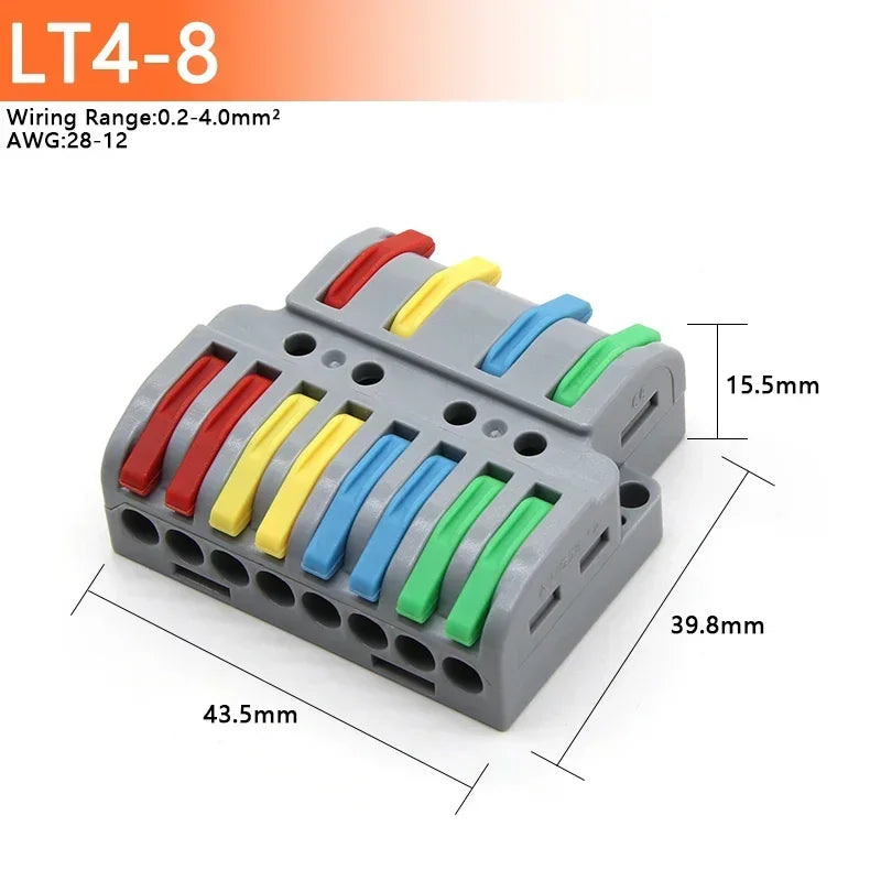 5/10/50/100pcs Push-in Electrical Wire Connector Terminal Block Universal Fast Wiring Cable Connectors For Cable Connection