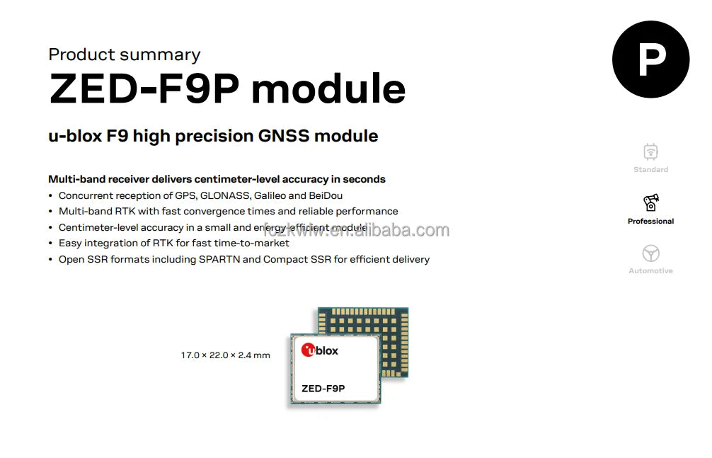 Good Designed with The ZED F9P F9 Module The RTK High Precision GNSS Receiver TOP Set GPS CHINA UART Support TTL Output Country