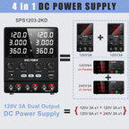 NICE-POWER 120V 3A Lab DC Power Supply 0-240V 0-6A Dual Channel Bench Power Source 12V 24V 10A 20A Power Supply Series Parallel
