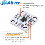 AS5600 Magnetic Encoder 12-bit 3.3V High Precision Angle Measurement Sensor Module for Arduino Magnetic Induction