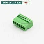 5/10PCS Aerial Butt Welding Type 15EDGRK-3.5mm 3.81mm Plug-in Terminal Block 3.5mm 3.81mm Pitch 2/3/4/5/6/7-12P Female Socket