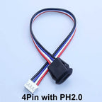2/4/6Pin USB-C Type-C Waterproof Connector Charger Jack Direct Compression Female Socket Charging Interface With PH2.0 Terminal