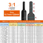 7 Colors 3:1 12.7-100mm Heat Shrink Tubing With Glue Double Wall Adhesive Lined Wire Tube Roll Marine Grade Cable Sleeve 1.22M