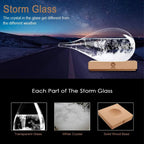 Crystal Storm Glass Barometer - Transparent Weather Forecast Water Drop Weather Station Desktop Decor for Table Ornament