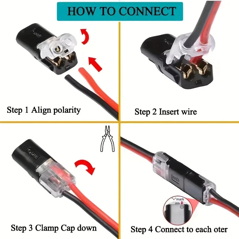 Waterproof Automotive Electrical Connector Sealed Dustproof Strip Terminal Car Wire Cable Fixed Connection Auto Wiring Accessory