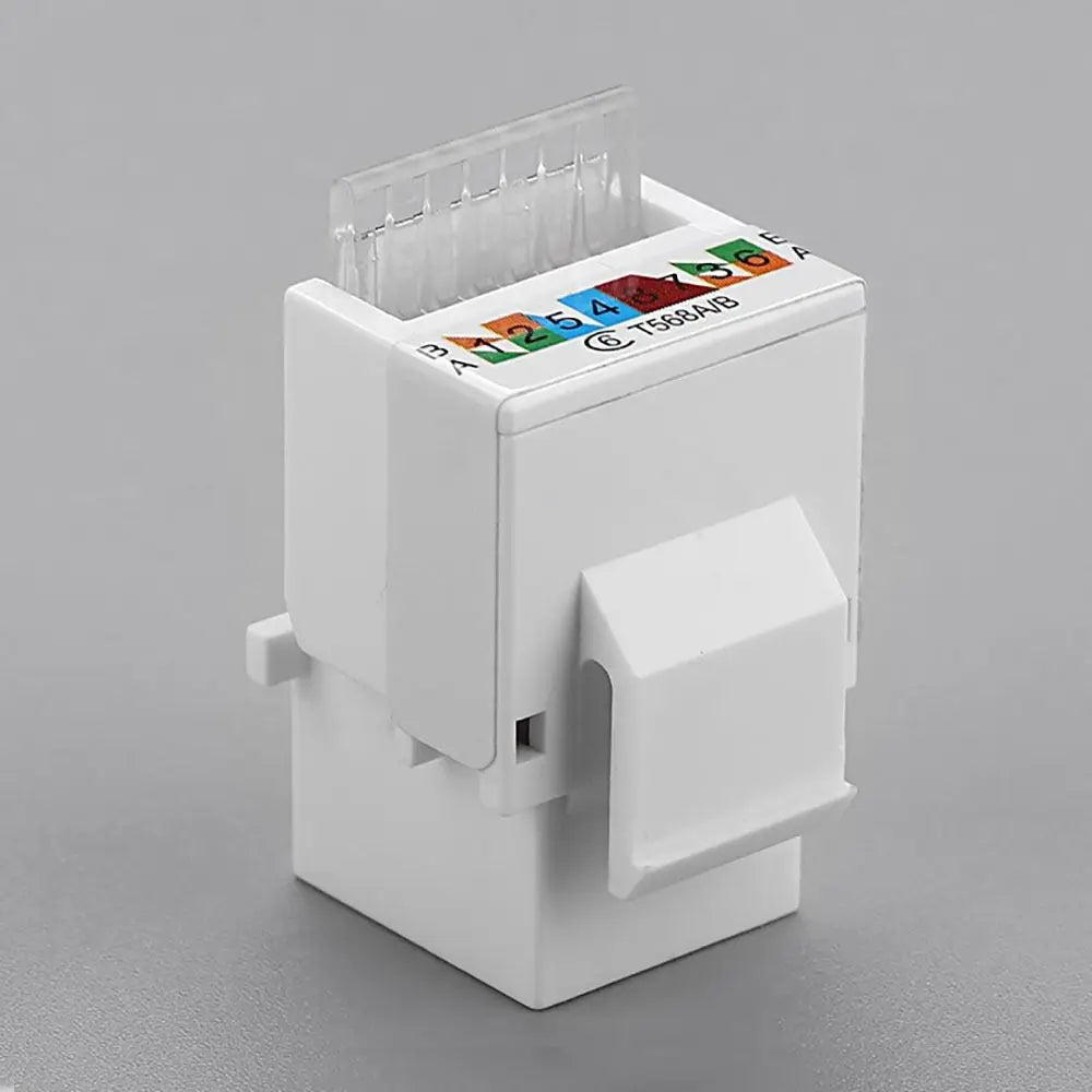 UTP Network Connector Cat5e Cat6 RJ45 Ethernet Module Tool-Less White Computer Module Module Coupler