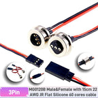 1/5 Pairs Magnetic Snap-on JR Servo Extension Cable for RC Drone Glider Airplane Models 60 CoresDIY Upgrate