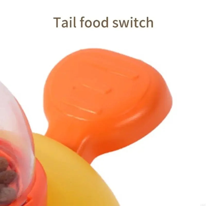 Intelligent Dog Automatic Feeder Cat Dog Puzzle Feeder Interactive Pet Food Treat Dispenser Cartoon Duck Design for Dog Training
