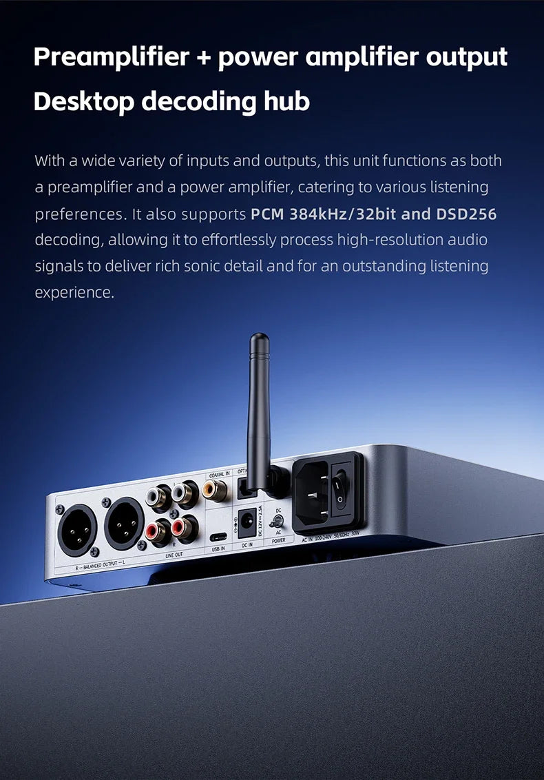 FiiO K13 R2R Desktop DAC Headphone AMP BT5.4 High-Fidelity 24Bit R2R DAC Powerful 2400mW Output LDAC Bluetooth Streamin Shanling