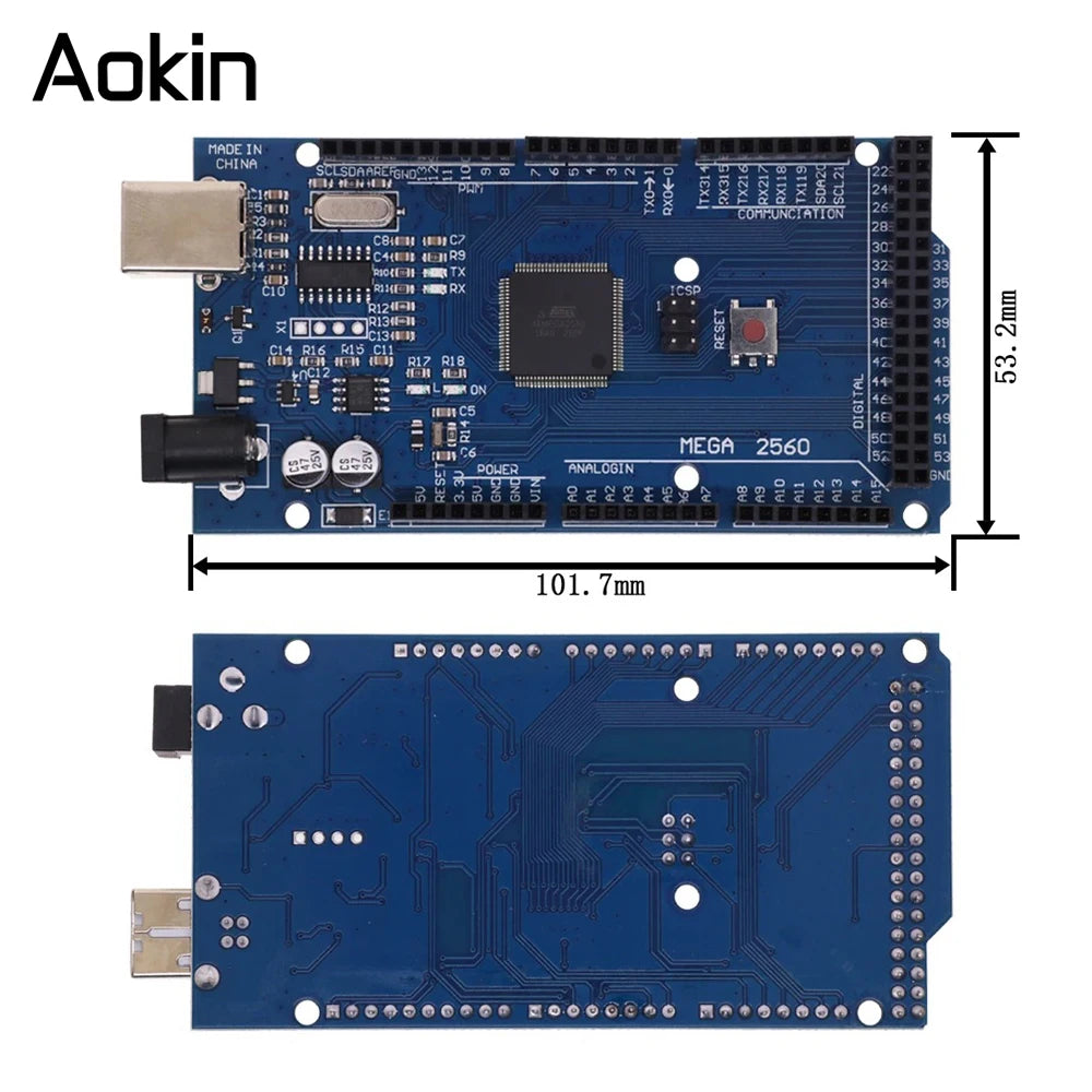 MEGA2560 MEGA 2560 R3 (ATmega2560-16AU CH340G) Pro mini MEGA2560 AVR USB board Development board MEGA2560 with Cable for arduino