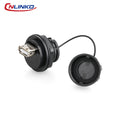CNLINKO Front Nut Fix Female to Female USB2.0 USB3.0 Connector Panel Mount Socket Receptacles Waterproof IP67 Bayonet Connection