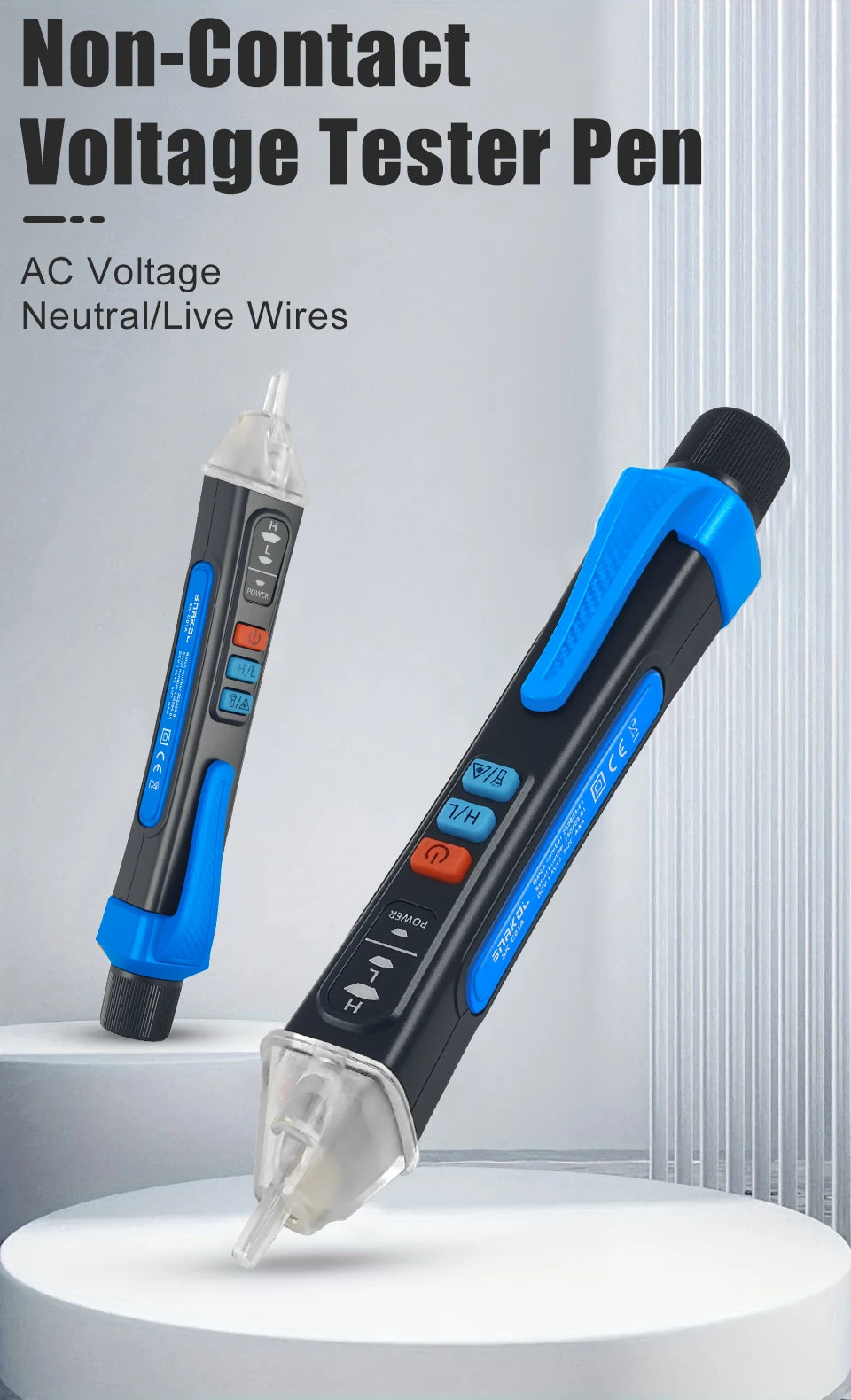 Non-Contact Voltage Tester Pen Smart Voltage Detector Infrared Indicator 12-1000V Test Pencil Breakpoint Finder With Flashlight