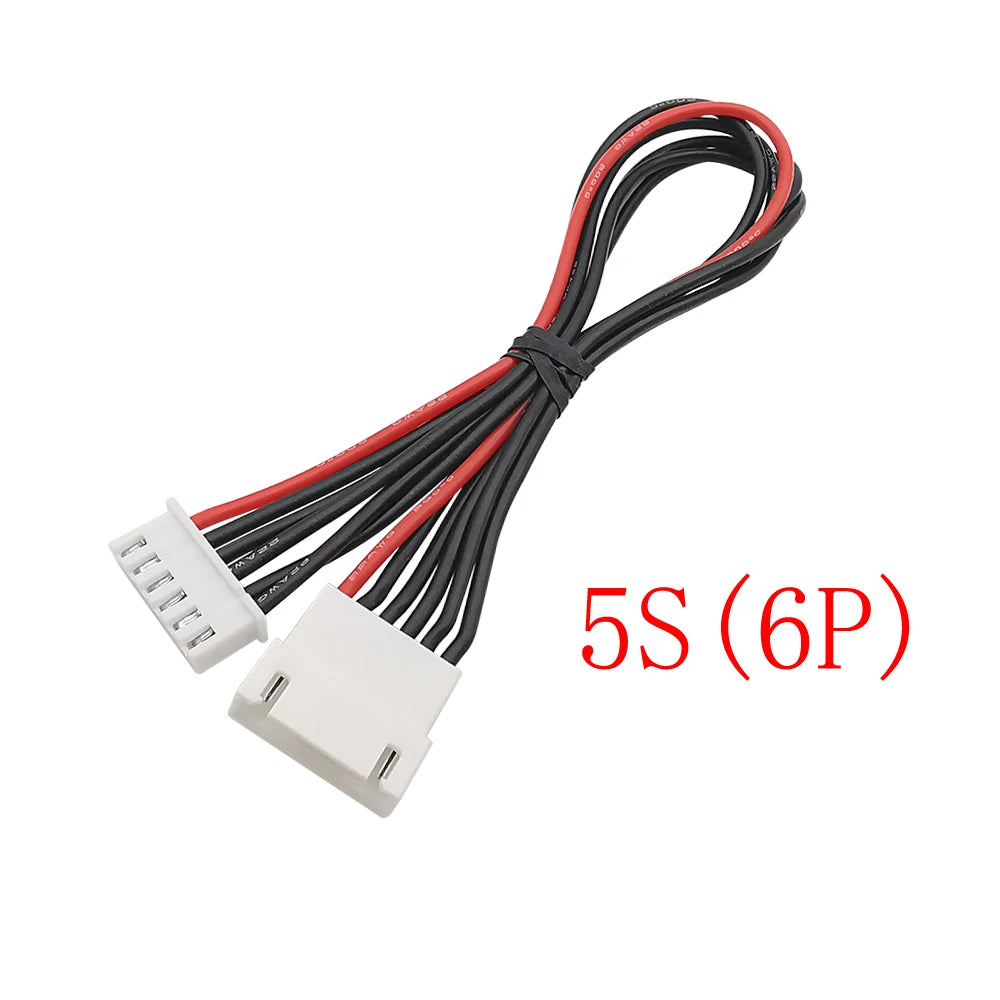 JST XH 2.54mm Pitch 2/3/4/5/6/7/8S Pin Male to Female Battery Balance Charger Silicone Wire Extension Lead Connector 20CM 22AWG