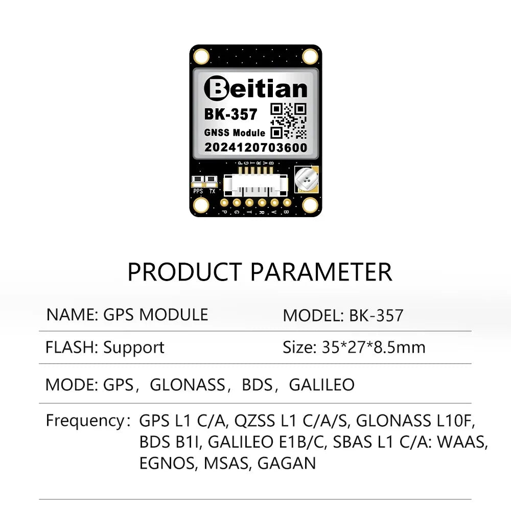 Beitian GPS Module with Compass M8 M9 M10 Ceramic Antenna on-board flight controller FPV GNSS GPS Receiver Antenna Module Ublox