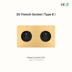 Avoir Gold Rocker Toggle Switch Brass Lever Switch Home Accessories Cat6 Type C EU Sockets And Switches 220V Push Button 86 Type