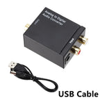 Analog to Digital Audio Converter L/R RCA to Digital Toslink Coaxial Audio Adapter For PS4 HDTV DVD Amplifier Soundbar Speaker
