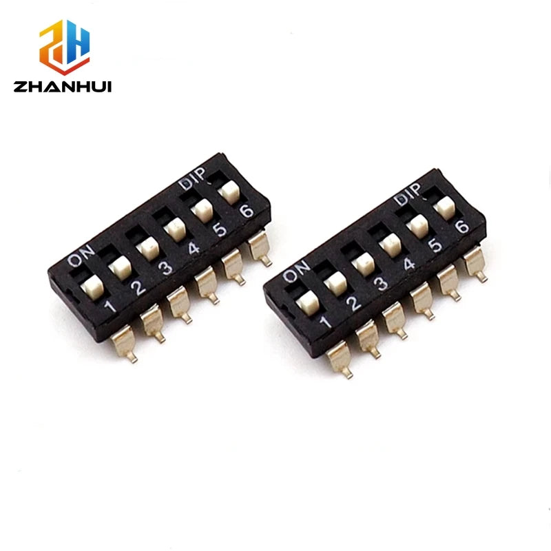 5Pcs/Lot 2.54mm SMD DIP Switch KM‑01 KM Series Gold Plated Pin 2/3/4/5/6/8/10Pin Patch Switch PCB Board Adjustable Toggle Switch
