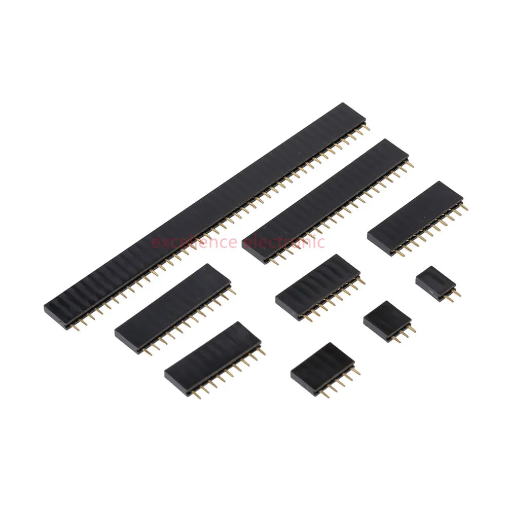155PCS 2.54mm Single Row Pin Socket Female Header Connector Box 4/6/8/10/12/16/20/40pin PCB Board Combination Kit for Arduino