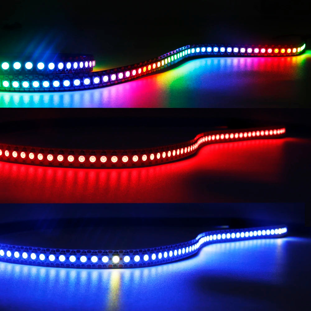 1-3M WS2812B WS2815 LED Strip 144 Pixels/LEDs/m Addressable IC Smart 5050 RGB LED Strip Light IP30/IP65/IP67 DC5V/12V