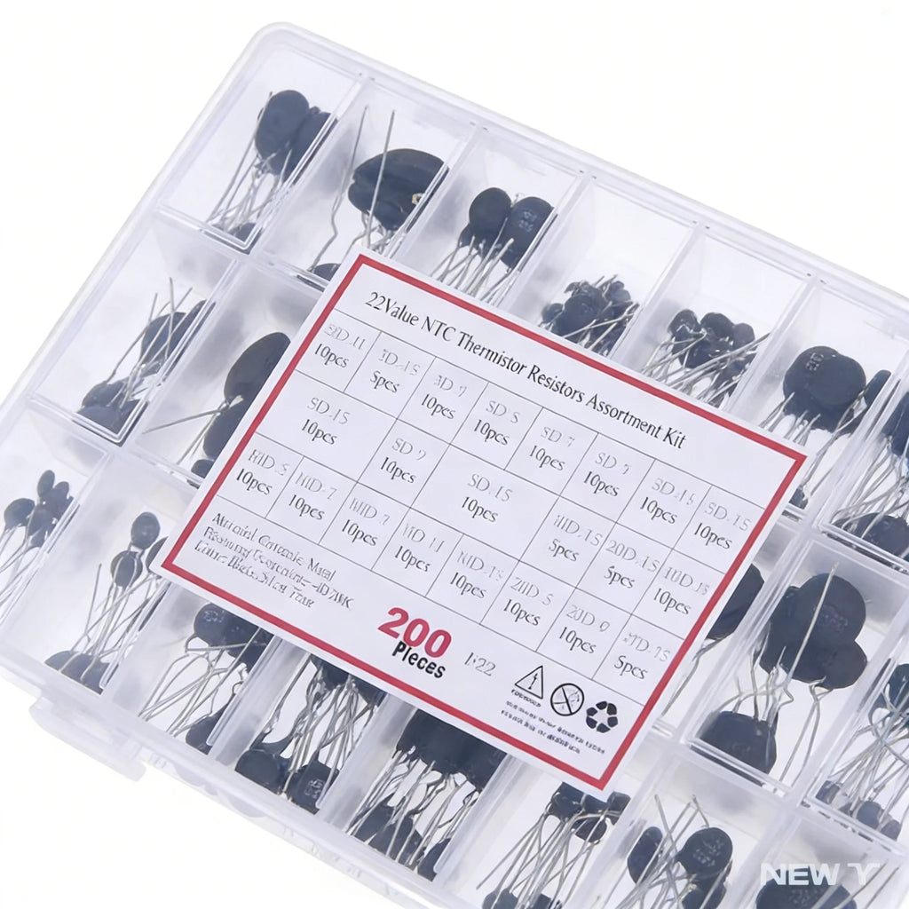 200PCS 22values NTC thermistor negative temperature kit 2.5D-11 3D-9 3D-15 5D-5 5D-9 5D-11 5D-13 5D-15 8D-9 8D-15 10-5 10D-7