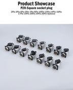 PLS28 P28-2/3/4/5/7/8/10/12/16/17/20/24/26 Pin Aviation Connector Plug WS28 Male Female Plug Socket Connector
