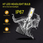 Infitary H7 H4 LED Car Headlight Canbus H11 H1 9005 9006 Headlamp 1860 Chip Vehicle Lamp HB3 HB4 Light 6500K White Bulb for Auto