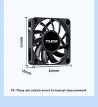 TEUCER UT-60 Slim 60mm PC Case Fan 3500RPM High Airflow CPU Cooler 6/7CM Ultra-thin Cooling Fan