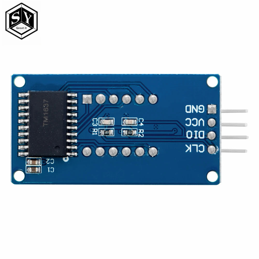 TM1637 4-Digit 0.36-Inch Red 7-Segment LED Display Module - Serial Interface Driver Board for Arduino Clock
