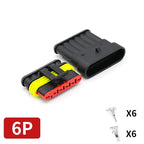 20/50/100Sets 1.5 Series AMP Automobile Connectors 1/2/3/4/5/6 Pin Super Seal Waterproof  Electrical Wire Connector PA66 Nylon