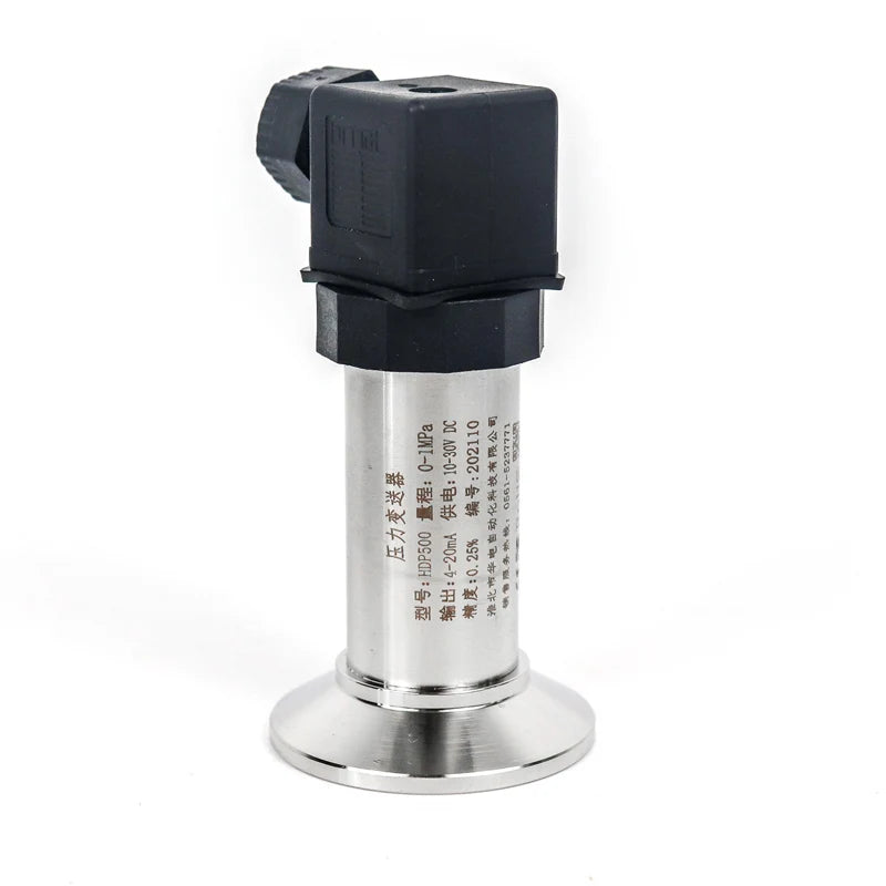 Food Industry Sanitary Diaphragm Pressure Transmitter Flat Film Quick Fit Anti-blocking Clamp 50.5mm Pressure Transducers