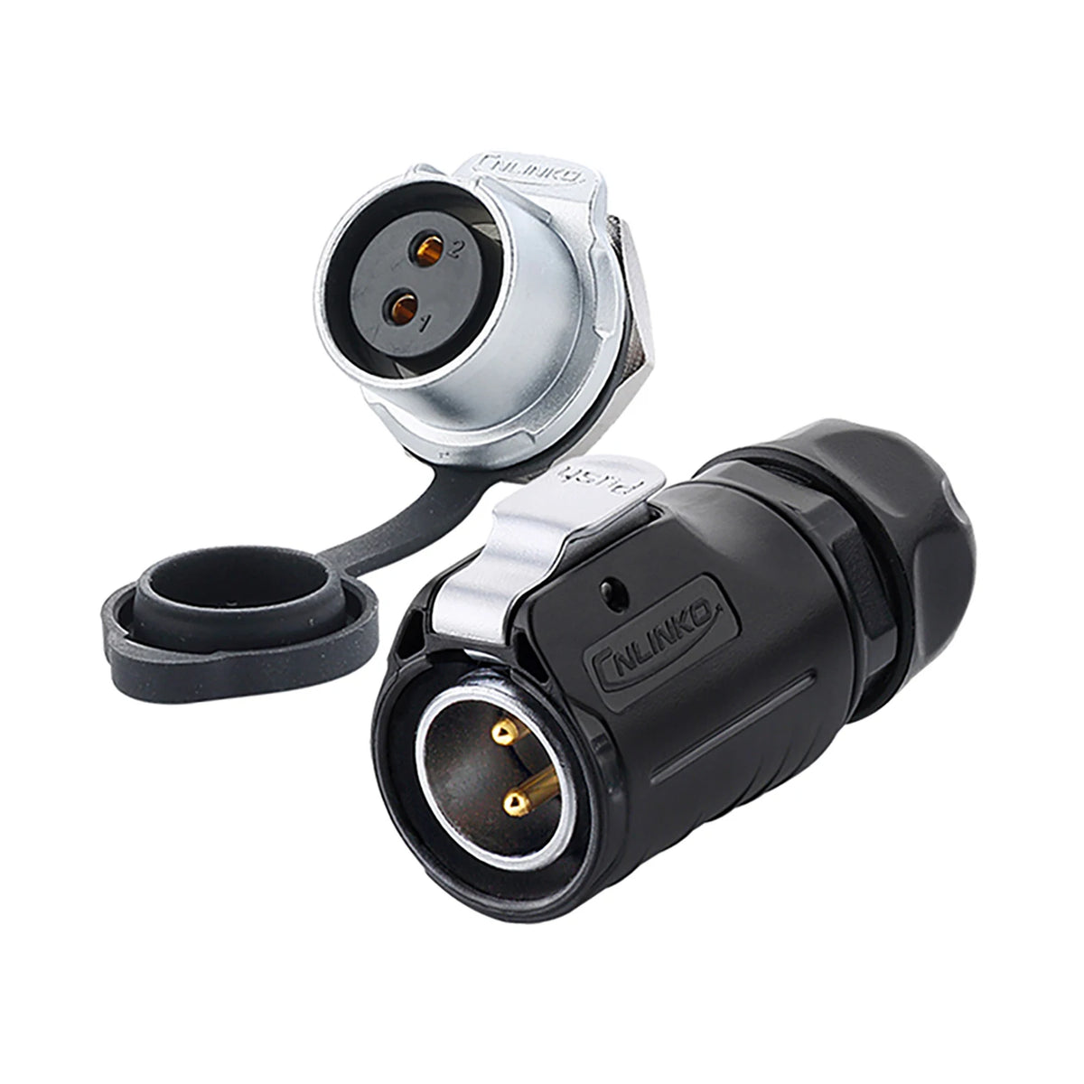 CNLINKO LP20 2/3/4 Pin IP68 Waterproof Quick Circular Connector Panel Mount Electrical Power Connector for Outdoor Eqiupments