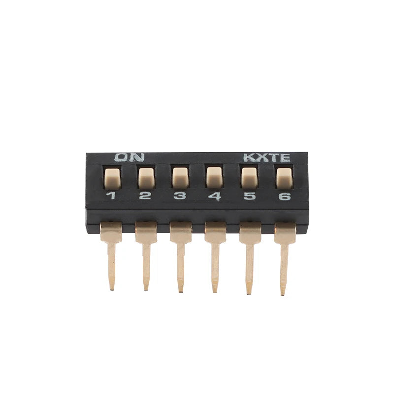 10PCS Slide Type DIP Switch Module 1 2 3 4 5 6 7 8 10PIN 2.54mm Position Way DIP Pitch Toggle Switch Black Snap Switch Dial
