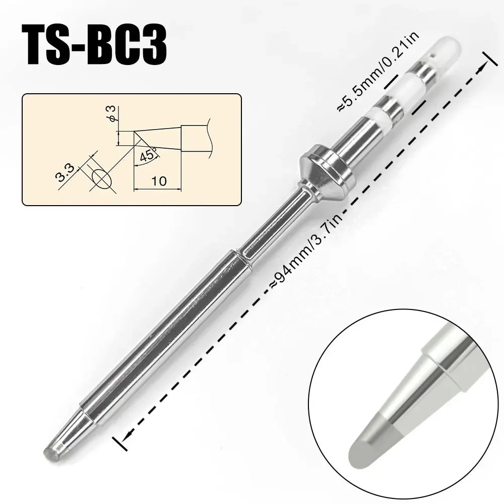 TS Series Pine64 TS100 TS101 Soldering Iron Tips Replacement Various Models of Pinecil Electric Soldering Iron Tip BC2 ILS C4 KU