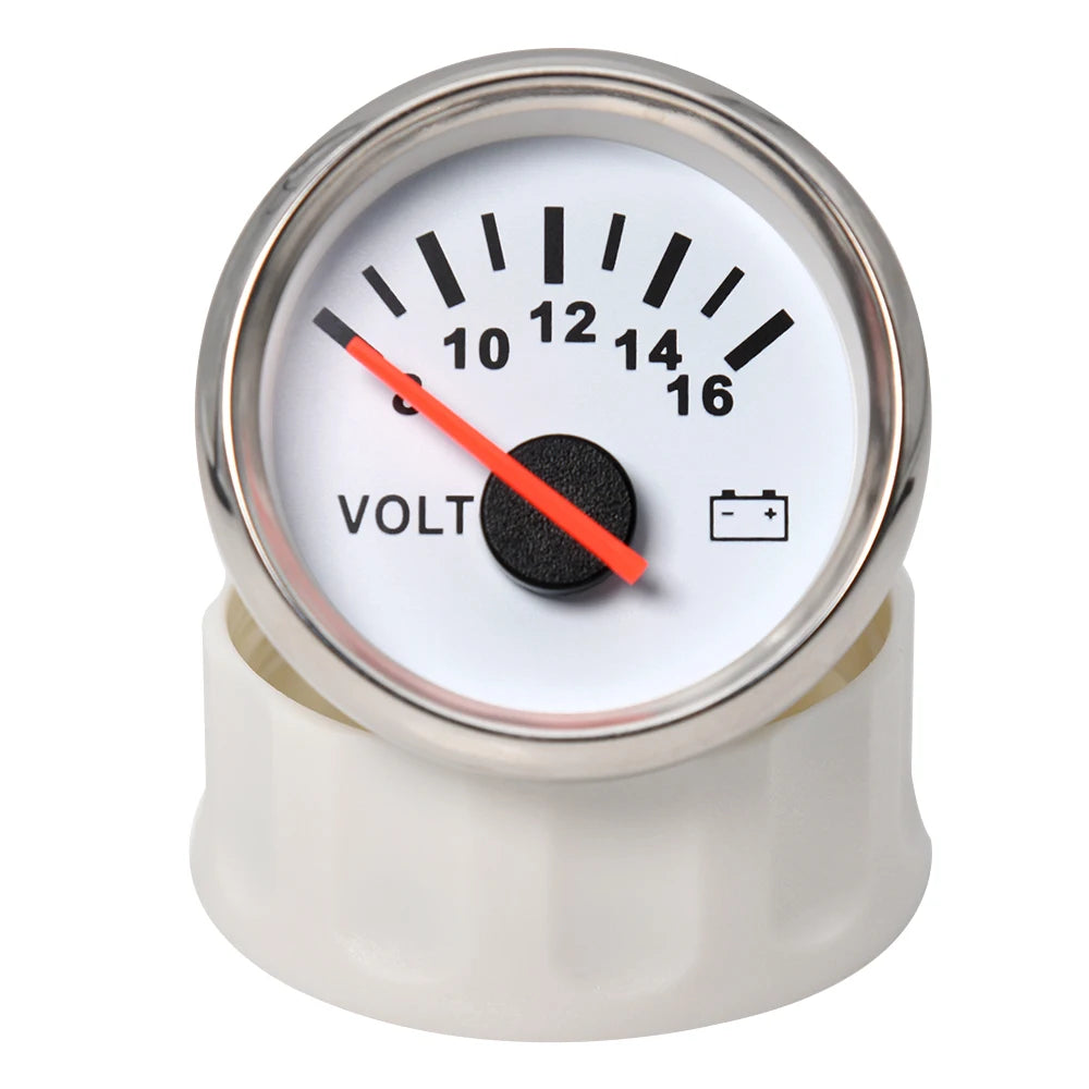 52mm Volt Gauge Marine Auto Voltmeter Universal 8-16V Waterproof Gauge Car Boat Instrument Red Backlight 12V Car Voltage Gauge