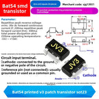 NPN PNP Transistor SOT23/S9018/MMBT4403/S9015/FMMT618TA//BZX84-C2V4/2SC1623/BAT54/A1015 Y1 04 J8 2T M6 618 D4 T3 1F A4 L6 JV3 BA