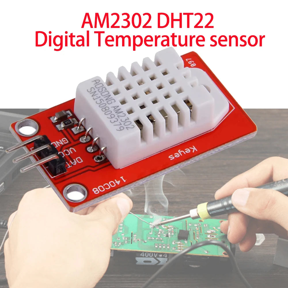 2/10/30/50Pcs AM2302 DHT22 Temperature And Humidity Sensor Module Red Circuit Board For Microcontroller Development