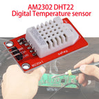 2/10/30/50Pcs AM2302 DHT22 Temperature And Humidity Sensor Module Red Circuit Board For Microcontroller Development