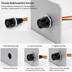 5PCS M12 Waterproof Connector IP65 Metal 2/3/4/5/6/8 Pin Male Female Panel Mount Socket Prewired Cable for  Automation Sensor