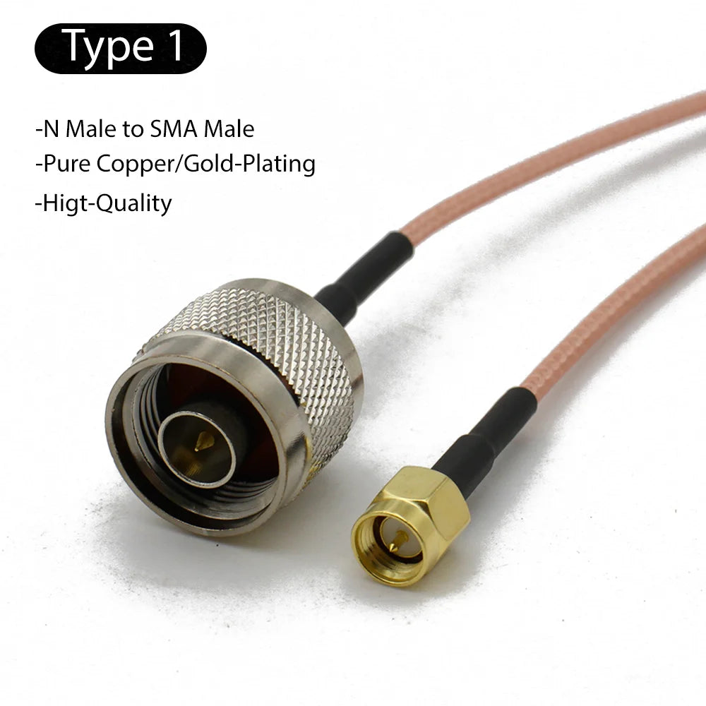 RG316 L16 N To SMA RPSMA Male Female Straight Coax Extension Jumper Pigtail Cable N Type To SMA Connector Crimp Fast Delivery