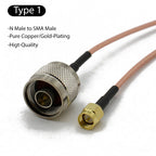 RG316 L16 N To SMA RPSMA Male Female Straight Coax Extension Jumper Pigtail Cable N Type To SMA Connector Crimp Fast Delivery