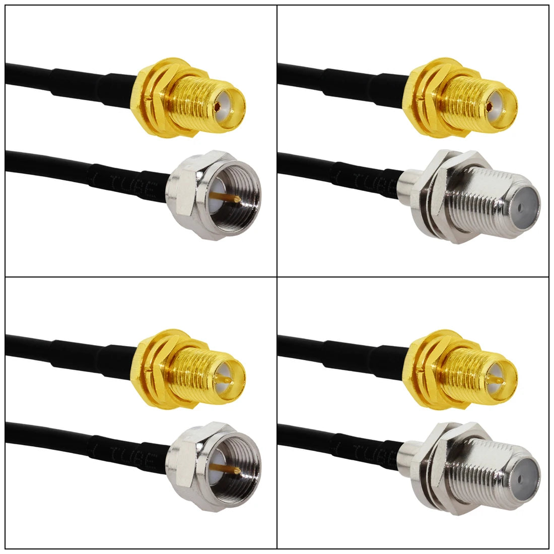 1pc SMA RF/RP Male/Female to F Plug Jack Pigtail Cable RG174 20cm/30cm/50cm NEW SMA to F RF Coax Adapter