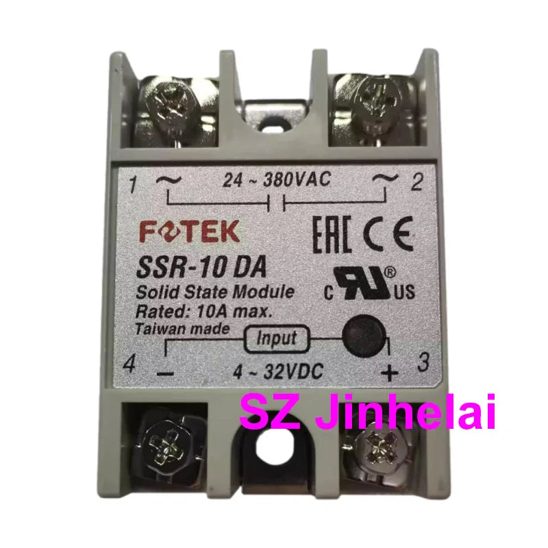 Authentic Original FOTEK Single phase Solid State Relay SSR- 10DA 25DA 40DA 50DA 75DA 10DA-H 25DA-H 40DA-H 50DA-H 75DA-H