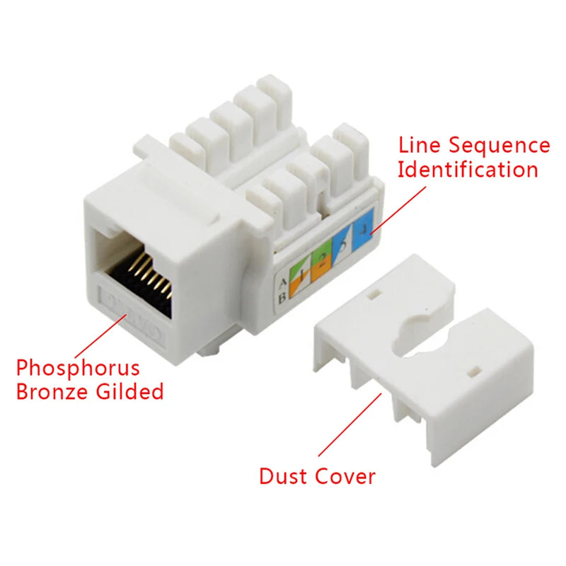 5pc CAT6 RJ45 110 Punch Down Keystone Computer Module Network Ethernet Jack