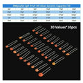 300-960pcs 50V Ceramic Capacitor Kit 2PF-0.1UF Capacitance Electronic Components Package Capacitors Assorted Samples Diy Kit